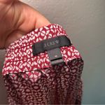 J.Crew Burgundy and White Geometric Pants women’s 4 casual preppy career comfy Photo 4