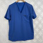 FIGS Catarina One-Pocket Scrub Blue Womens Top Size L Photo 7
