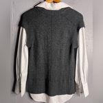 Brochu Walker  Grey Cashmere Blend Sweater With White Collared Shirt XS Photo 1
