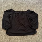 J.Crew  black long sleeve off-the-shoulder cotton top size 12 Photo 1