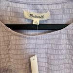 Madewell  Shirred Crewneck Crop Top Lavender Size M NWT Photo 4