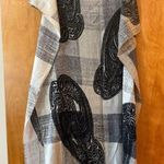 Talbots  Paisley Scarf Abstract Blocks All-Over Print 100% Cotton Office Travel Photo 0