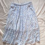 white and blue gauze floral daisy long skirt Size M Photo 0