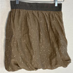 J.Crew  Olive Green Bubble Mini Skirt Fairy Grunge Indie Sequin Y2K Silk Blend Photo 0
