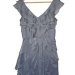 Adrianna Papell Dress Womens 6 Fairy Sleeveless Tiered V Neck Iridescent Purple Photo 1