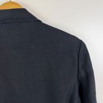 Lands' End  100% Linen Blazer Sz 16 Black Jacket Minimalist Neutral Classic Office Photo 1