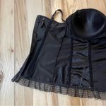 Just One Black Corset With Multicolor Design And Zip Up Back Size Large Photo 7