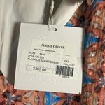 Marie Oliver Alana Floral Kaleidoscope Silk Long Sleeve Ruffled Mini Dress XXS Photo 13