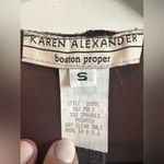 VTG Karen Alexander brown velvet paisley button down midi long sleeve dress S Photo 4