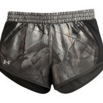 Under Armour Metallic HeatGear Running Shorts M Silver Black Photo 0