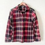 Woolrich  Sz M Womens Red Plaid Flannel 100% Cotton Button Down Shirt Photo 0