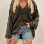 Vintage Cable Knit Cardigan in Forest Green Size XL Photo 1