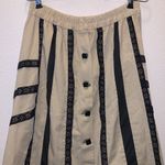 Beige with black lace button down maxi skirt Tan Photo 1