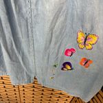 Bechamel‎ Denim Zip Up Butterfly Embroidered Dress Size Medium Petite Photo 4