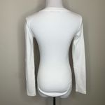 ZARA White Ribbed Longsleeve Bodysuit Sz Medium Photo 1