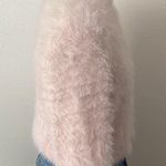 Kendall + Kylie Ultra Soft and Cozy High Crewneck Pale Pink Eyelash Sweater Photo 4
