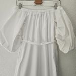 STAUD Reese Dress in White Size XS Belted Summer Cotton Photo 7