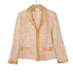 1970s Alouette Vintage Tweed Blazer Jacket Peach Pink Tweed Rainbow Small 4 Photo 1
