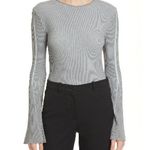 Emporio Armani  Bi-Color Ribbed Flare Long Sleeve Sweater, NEW, Size US 14, IT 50 Photo 0