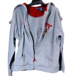 Disney Grumpy Gray Fleece Zip-Up Hoodie Size Large Y2K Photo 2