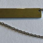 Silver Tone Initial C & CZ Rhinestone Bar Pendant Necklace Photo 5