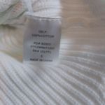 25 South White Frayed Distressed Hem Ribbed Knit Crop Sweater Size Small Photo 5