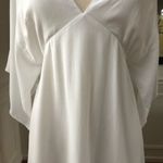 Lewit Split Kimono Sleeve Dress White NWT 6 Photo 5