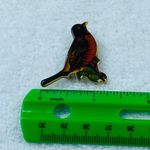 Vintage Die Cut Bird Jewelry Pin Brooch Marked Louise Handwritten Fall Colors Photo 11