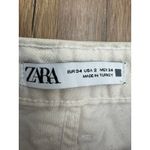 ZARA  Denim Collection High Rise Straight Jeans Raw Hem off white Women's Sz 2 Photo 4