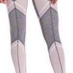 Zella Sun Salutation Grey/White Mesh Leggings size Small Photo 0