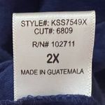 Gibson ‎ x Hi Sugarplum! Malibu Embroidered Racerback Tank Top Blue White Size 2X Photo 6