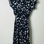 Kenneth Cole Black/White Abstract SS Dress Large Photo 0