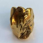 Saint Laurent  Organic Brass Ring size 6 Photo 6
