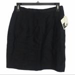 Jennifer Moore  black Linen mini skirt 8 Photo 1