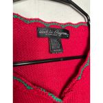 Work in Progress Red Knit Christmas Sweater Button Down Tree Size XL Womens Photo 1