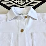 Vince Cotton Blend Optic White Shirt Jacket Medium Photo 11