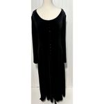 Amanda Smith  Velvet Velour Long Sleeve Maxi Dress Wednesday‎ Style Black Size 12 Photo 2