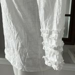 Goldie Pima Cotton Ruffle Trim Tee in White, Size M New w/Tag $125 Photo 4