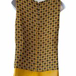 Rose + Olive  mustard yellow blue tank blouse Photo 3
