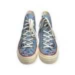 Free People Converse x FP ✪ Chuck 70 Hi Top Floral Embroidery Sneakers ✪ Blue Leather ✪ 8M Photo 8