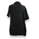 Sonoma  Black Crochet Waffle Knit Open Front Cotton Blend Cardigan Topper S Photo 2