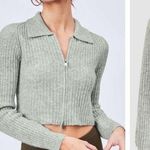 Cider  WOOL-BLEND KNIT ZIPPER LONG SLEEVE COLLARED Photo 1