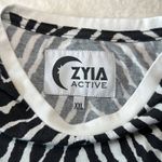Zyia  Active Womens Safari Tank Top Zebra Print Black‎ White Size XXL Photo 3