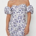 Missguided Lilac Floral Mini Dress Photo 0