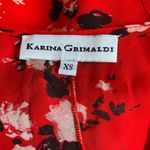Karina Grimaldi sexy floral red cold shoulder blouse Photo 1
