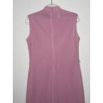 American Vintage 1960s Bleeker Street Pink Pintuck Mod Shift Dress high neck sleeveless medium Photo 6