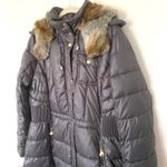 Laundry by Design  Gray Puffer Coat Faux Fur Hood Removable Trim Insulated Sz 1X Photo 3