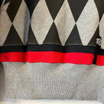 10.Deep Pattern Diamond Zip Up Sweater Hoodie Black Gray Streetwear Small Photo 5