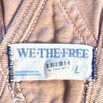 Free People  We The Free Ziggy Shortall Overalls Rose Pink Denim Cuffed Shorts Lg Photo 7