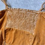 Urban Outfitters  Eden Velvet Golden Brown Ruched Cami Crop Tank Top Photo 5